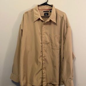 Men’s Haggar 2X beige button down long sleeve.